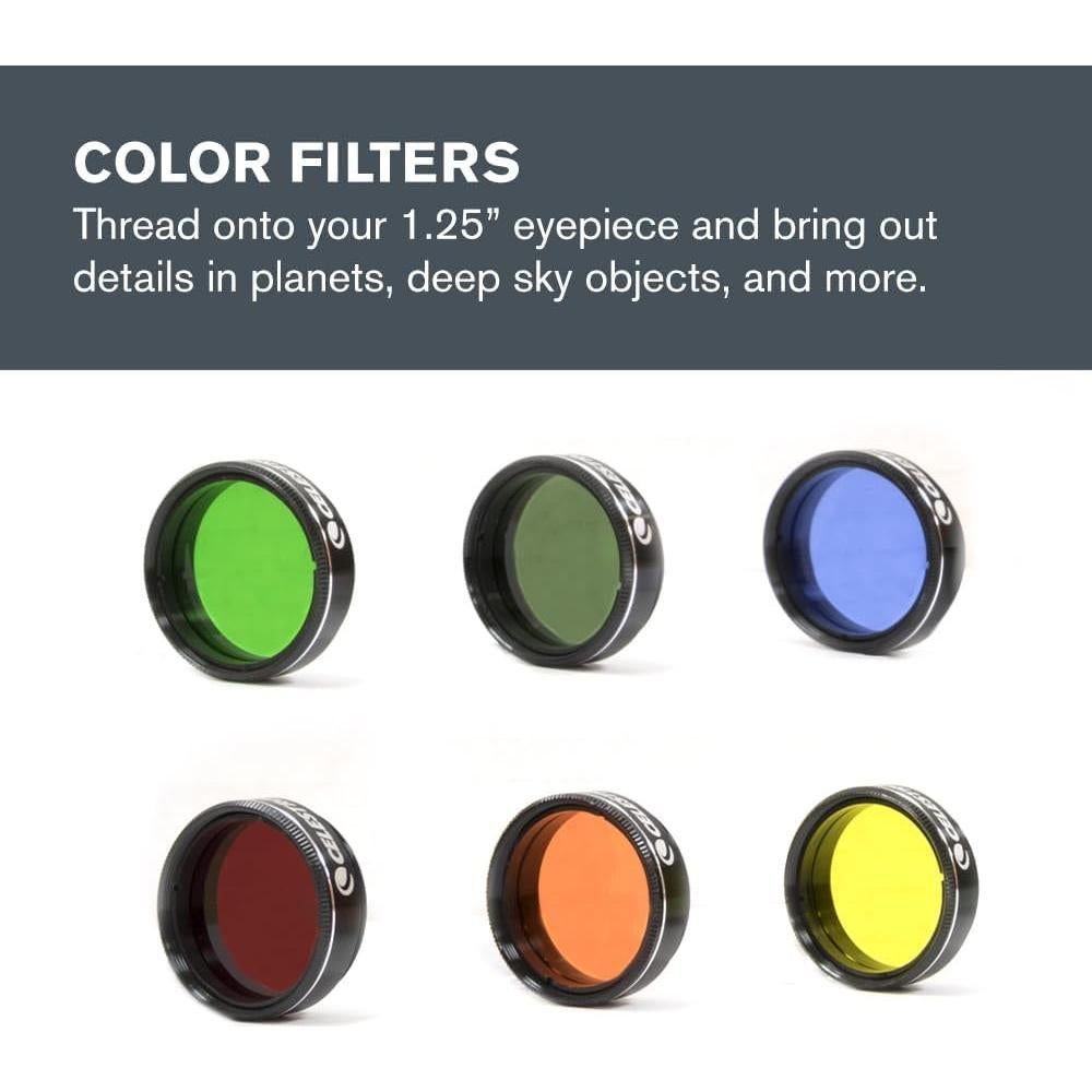 Kit Accesorios Telescopio Celestron 14 Piezas Oculares y Filtros