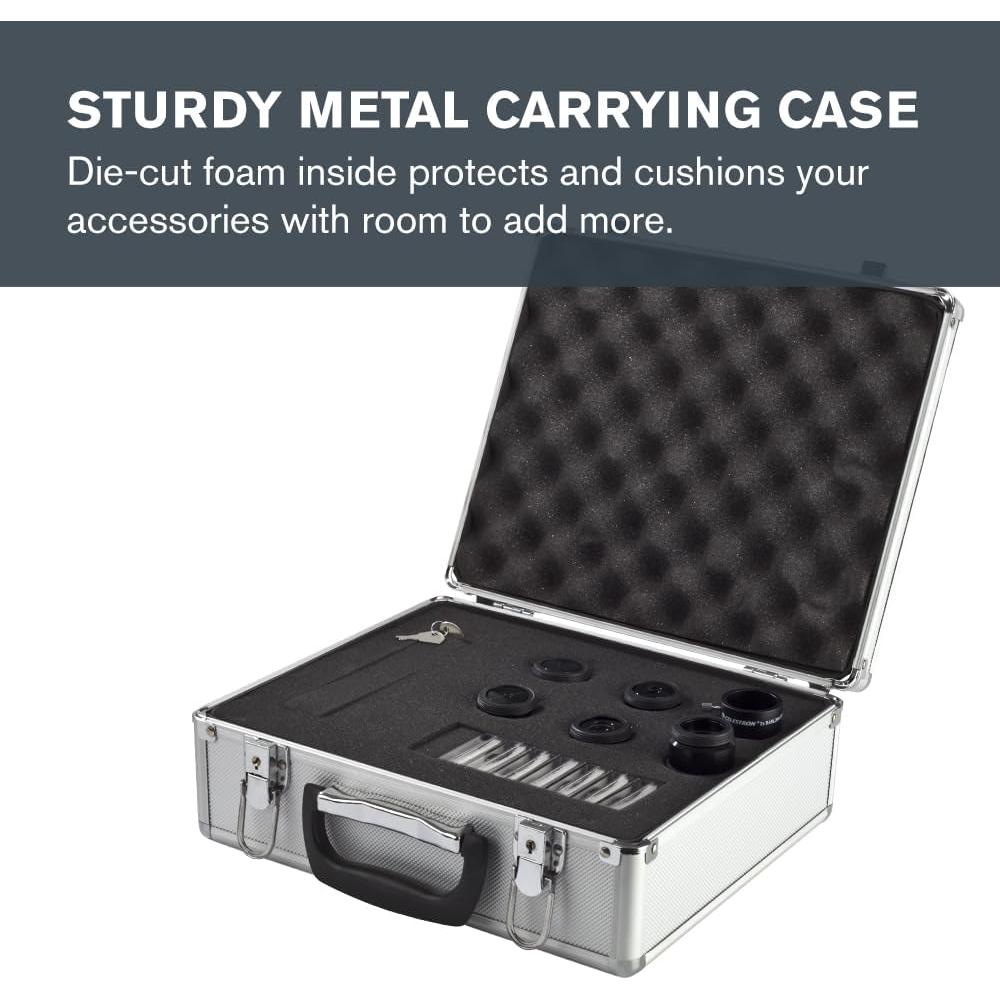 Kit Accesorios Telescopio Celestron 14 Piezas Oculares y Filtros