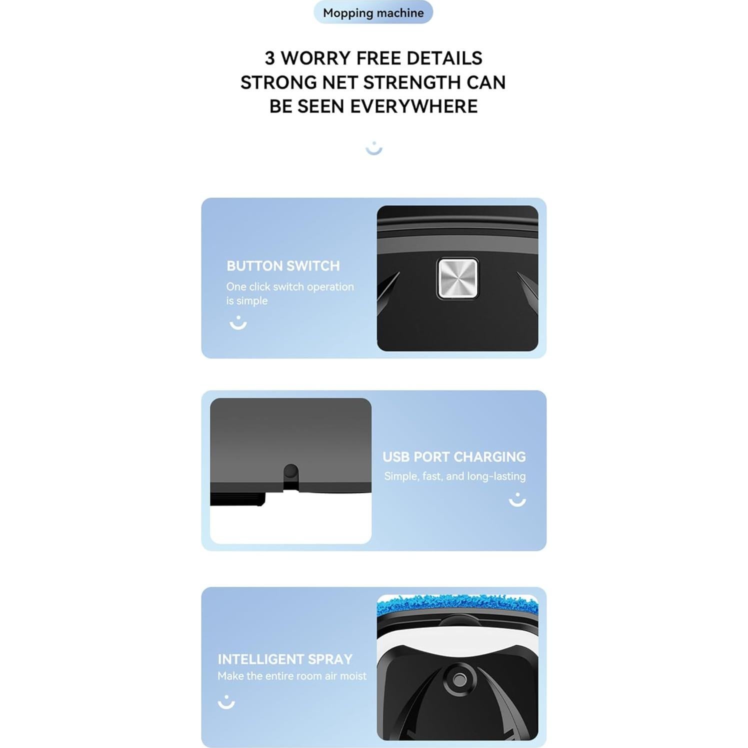 Aspiradora Robot Inteligente ALisasin P6 con Mopa y Humidificación