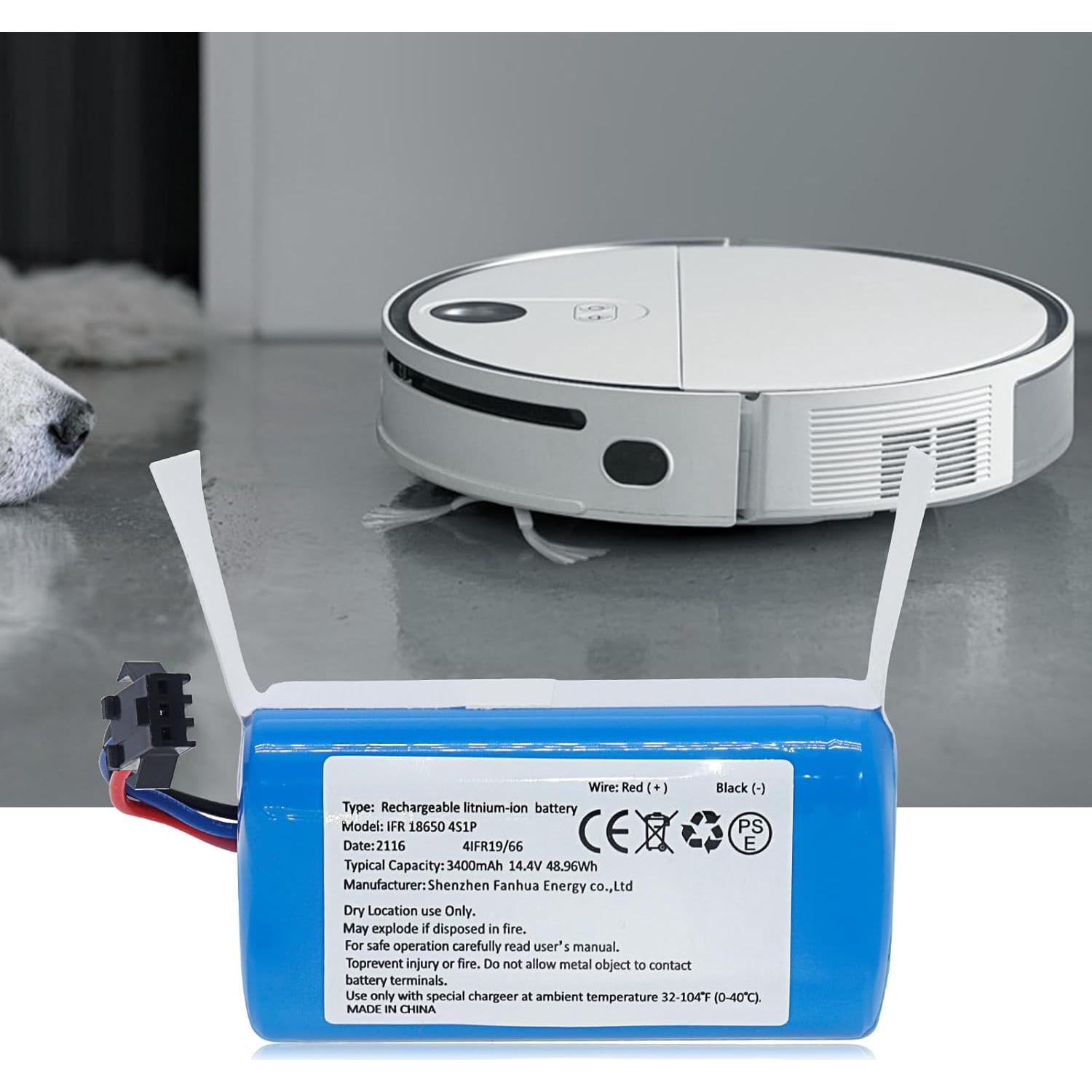 Batería de Reemplazo 14.4V 3400mAh Li-ion para Aspiradora AIRROBO P20