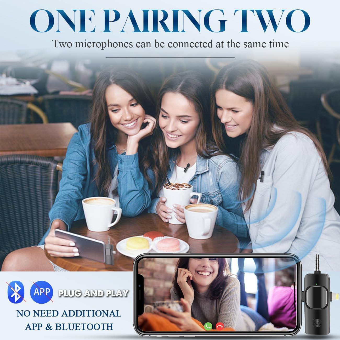 Micrófono Lavalier Inalámbrico ANSUNG M1 3 en 1 para iPhone