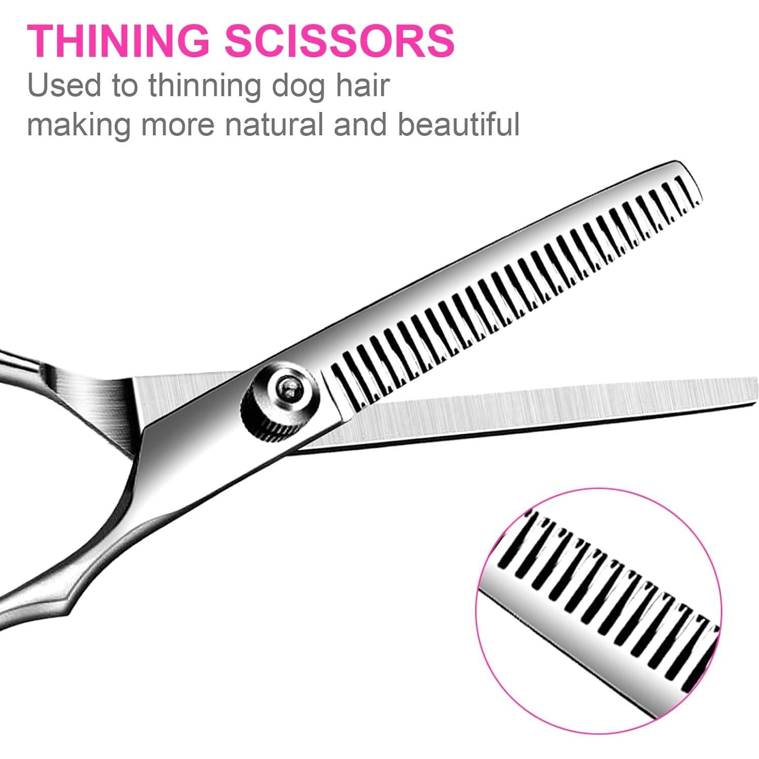 Kit de Tijeras para Perros 5 en 1 Mucheng Rosa