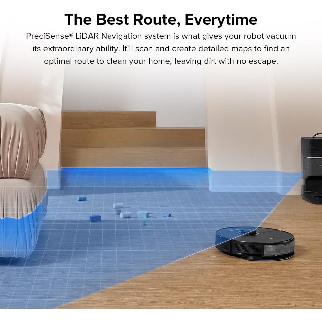 Robot Aspirador Roborock S8+ con Filtro Lavable y Base Auto-Desvaciamiento
