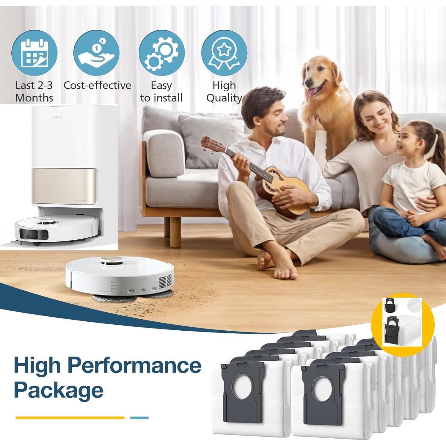 Paquete de 6 Bolsas de Polvo Genérico 3L para Aspiradoras Dreame