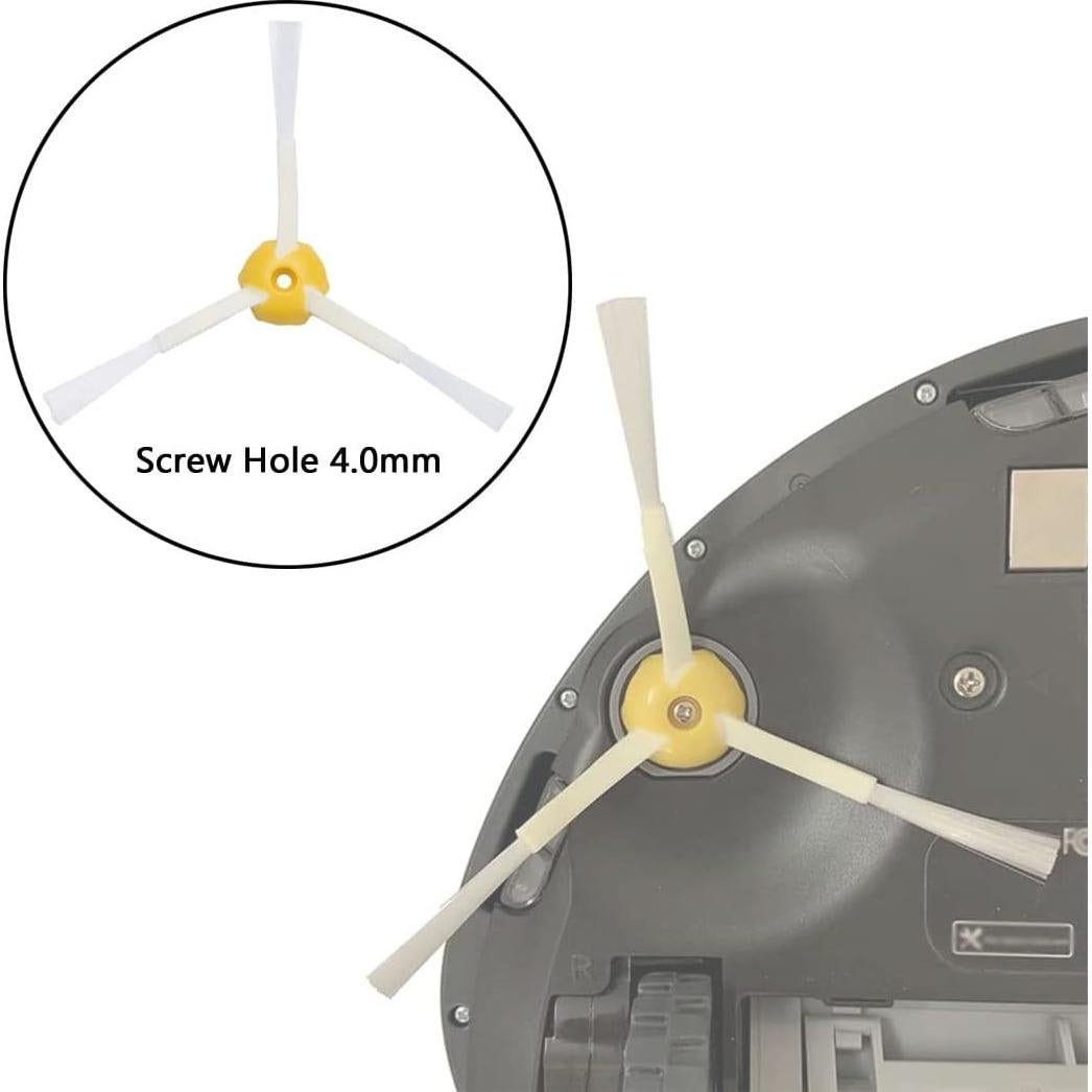 Paquete de 2 Cepillos Laterales 3 Brazos TODOO para i-Robot Roomba