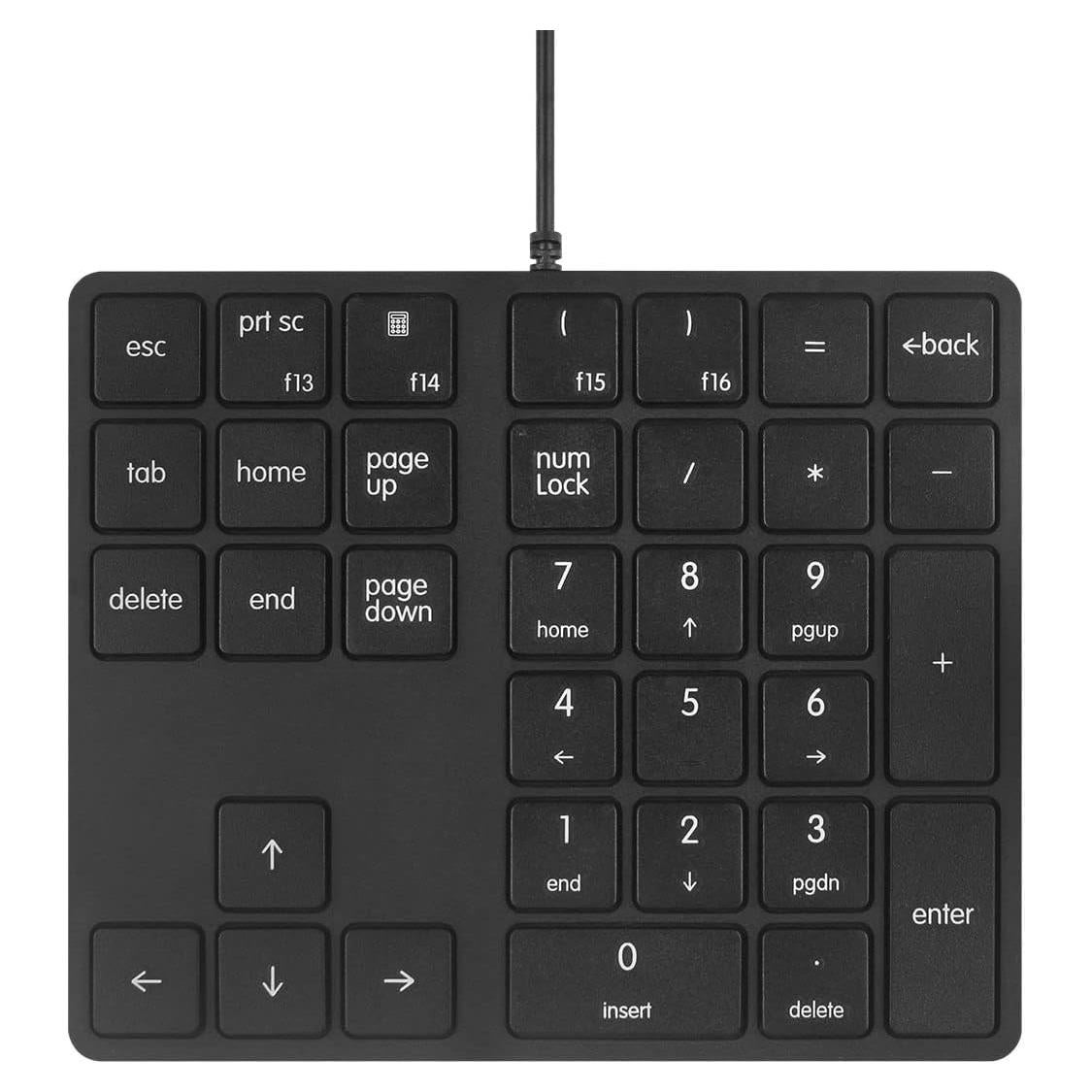 Teclado Numérico Qisan 34 Teclas Compacto con Cable