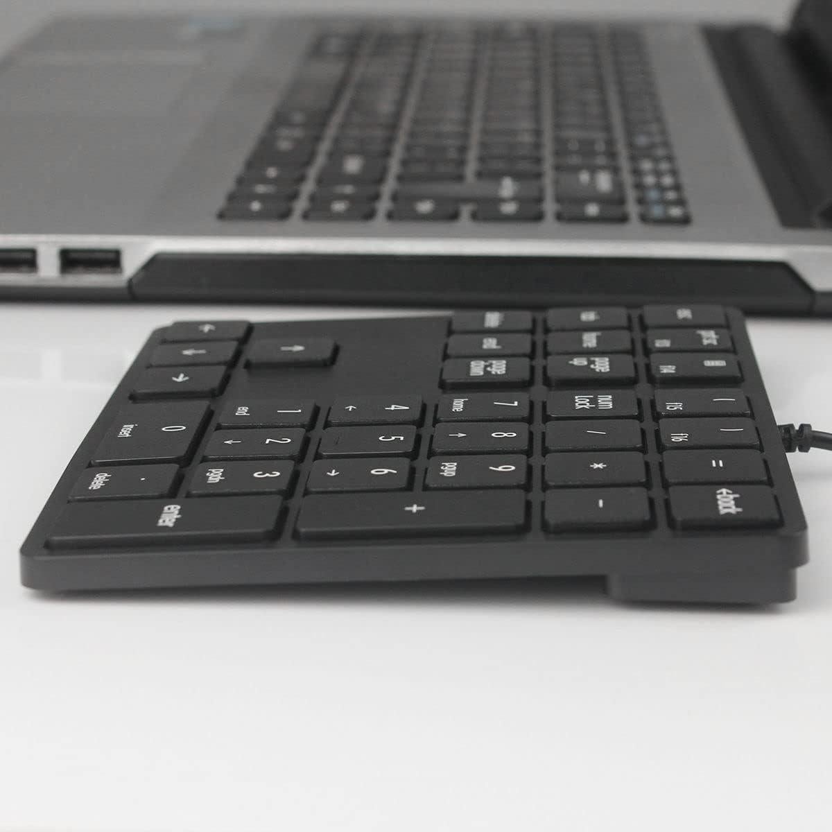Teclado Numérico Qisan 34 Teclas Compacto con Cable