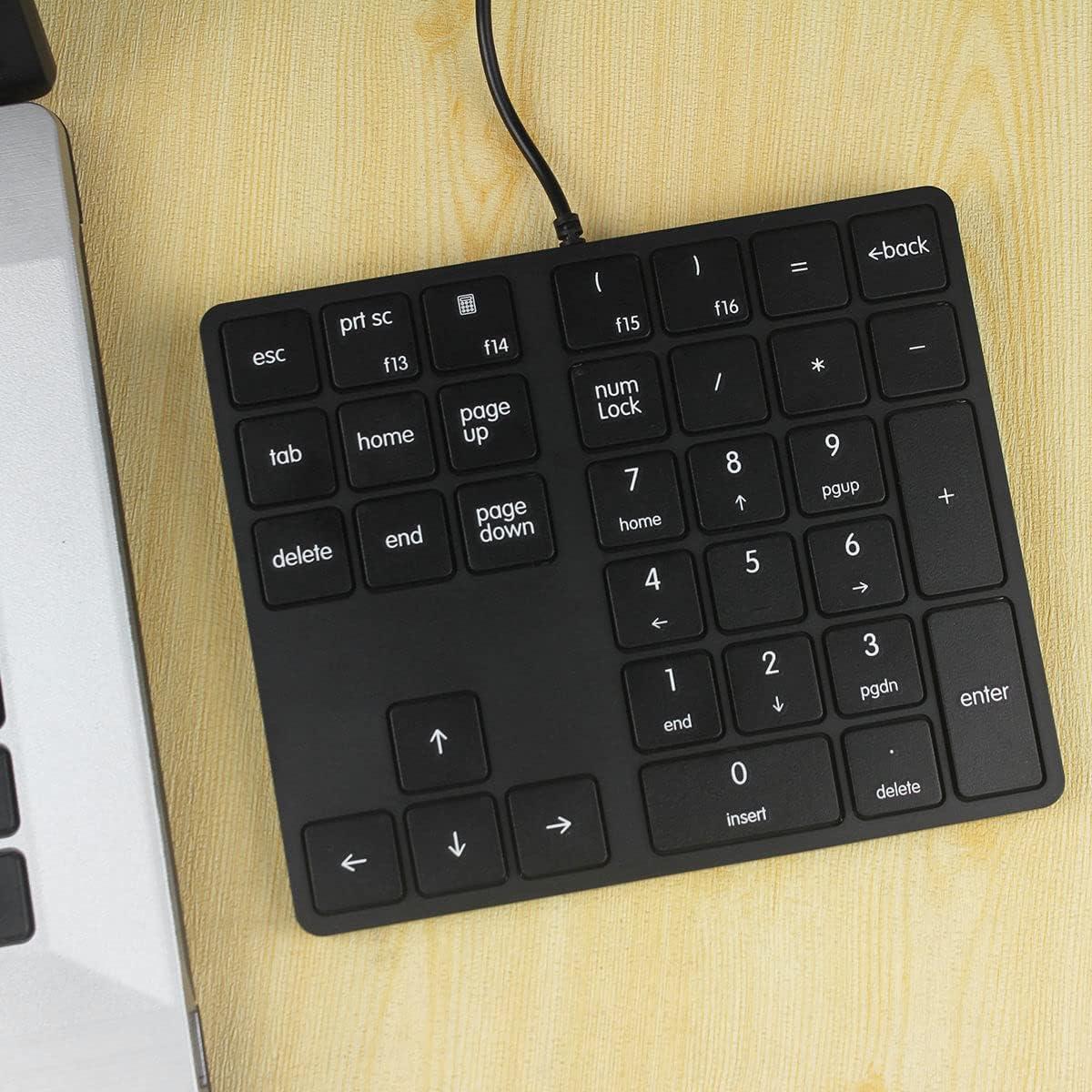 Teclado Numérico Qisan 34 Teclas Compacto con Cable