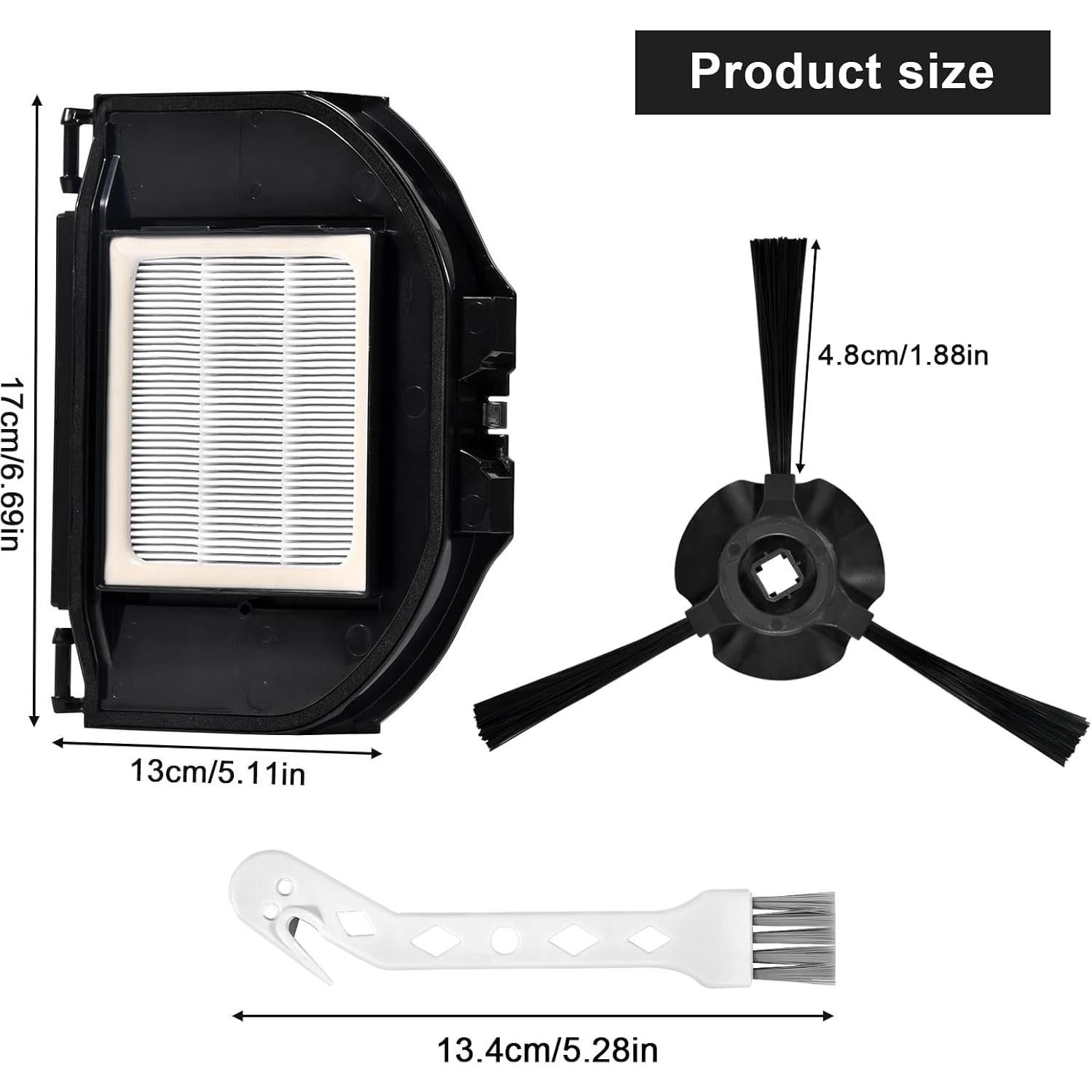 Kit de Repuestos para Aspiradora KingBra RV2310 - 6 Cepillos, 4 Filtros HEPA