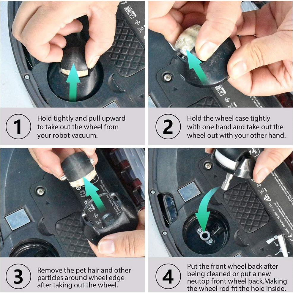 Ruedas Delanteras Neutop para Aspiradoras iRobot Roomba 2-Pack