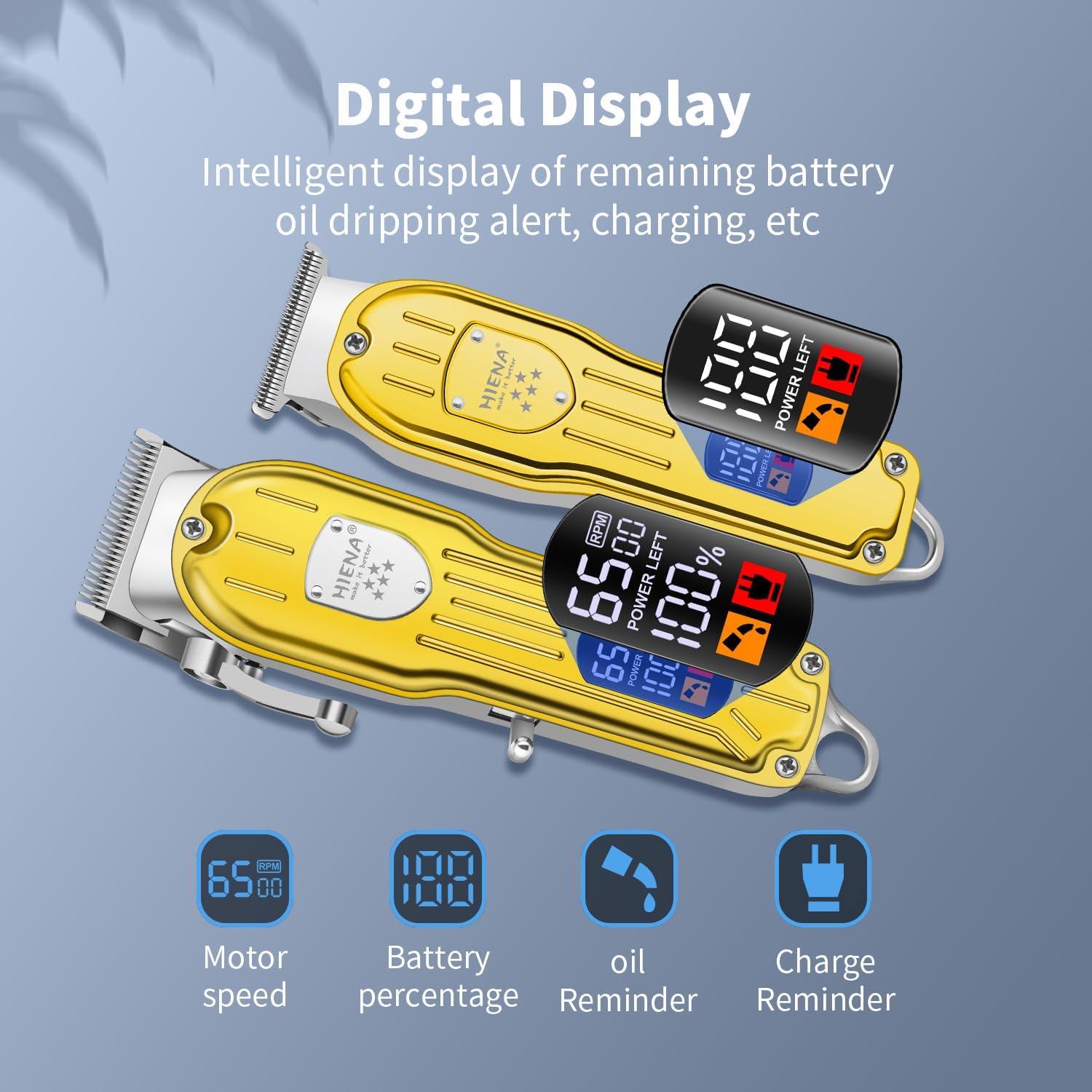 Kit de Cortapelos Profesional HIENA PRO Oro Inalámbrico