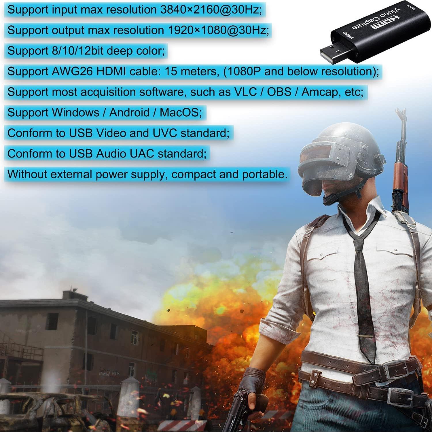 Tarjeta de Captura HDMI a USB BlueAVS 1080P para Video