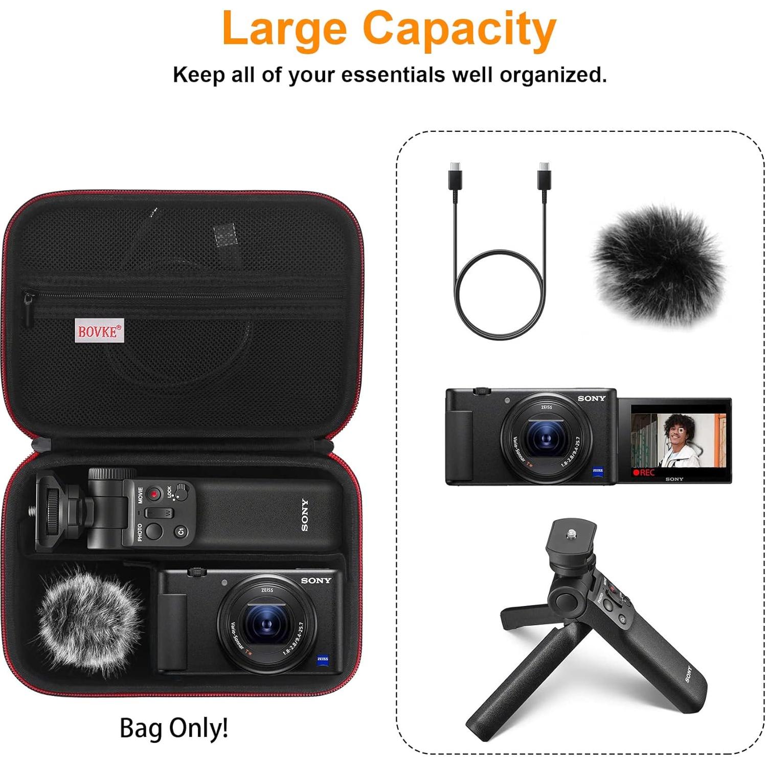 BOVKE Funda para Cámara Sony ZV-1 II con Accesorios