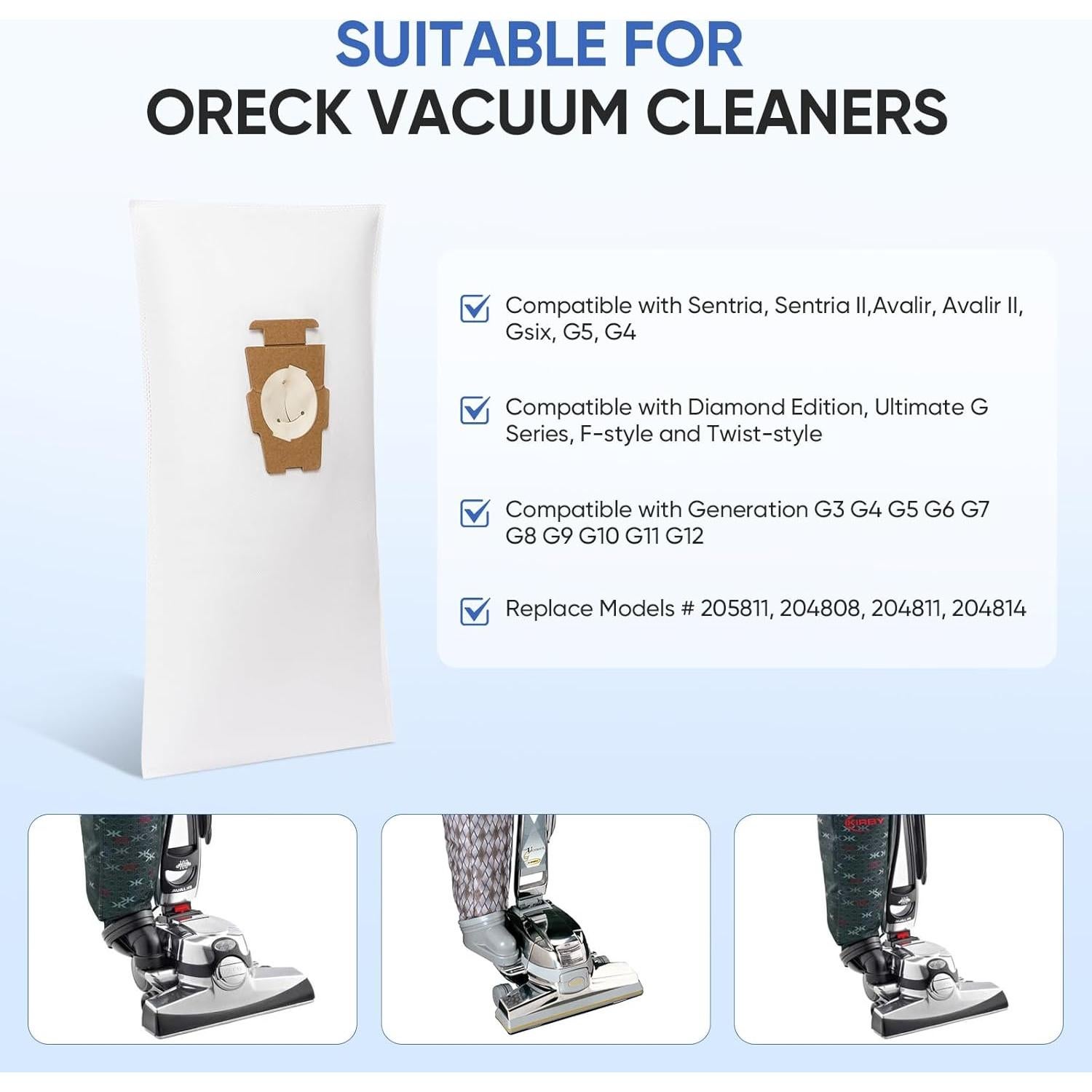 Paquete 12 Bolsas Vacío HEPA LBLVBNEWD 204814 para Aspiradora