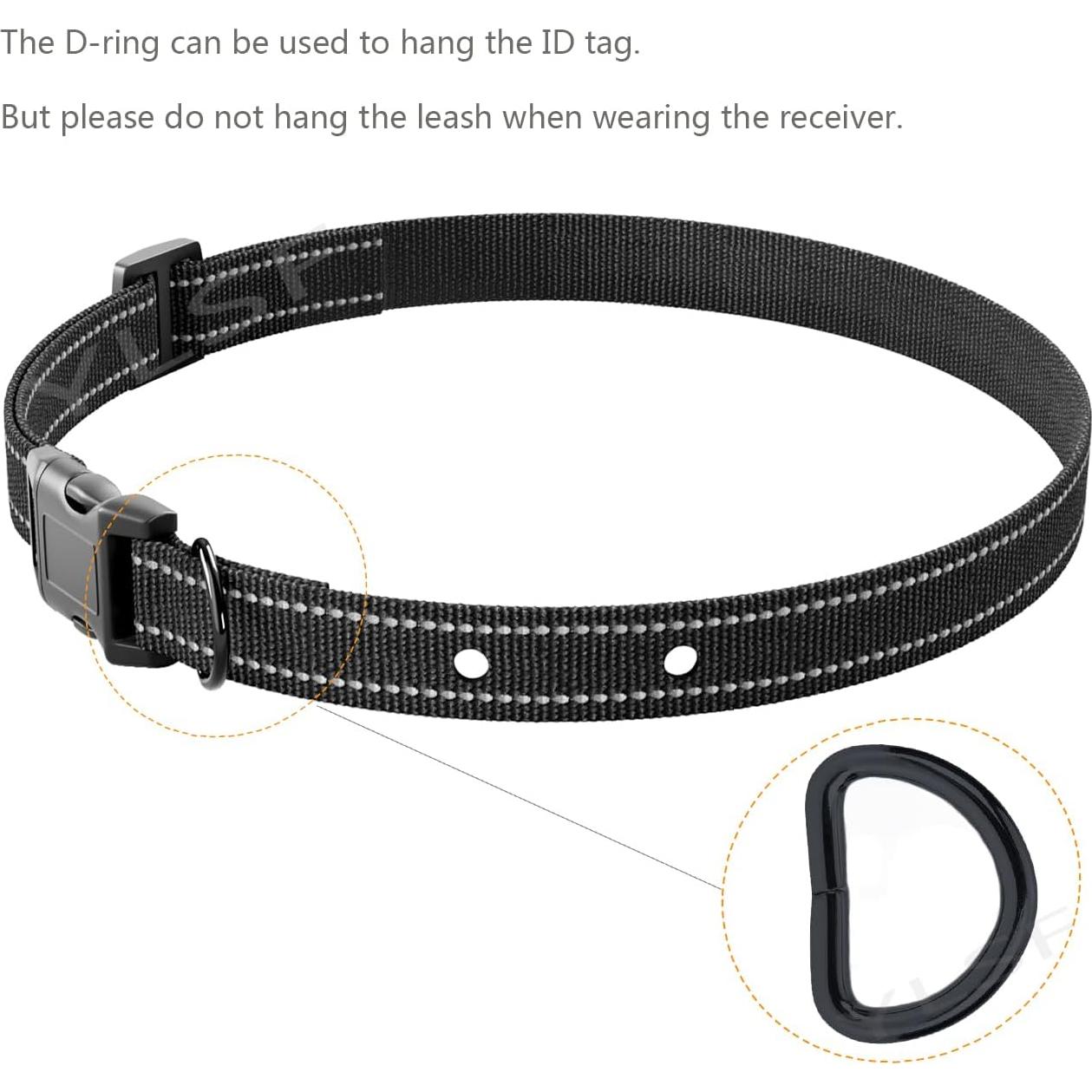 Correa de Nylon para Perros YLSF 2mm 66cm Ajustable Negra