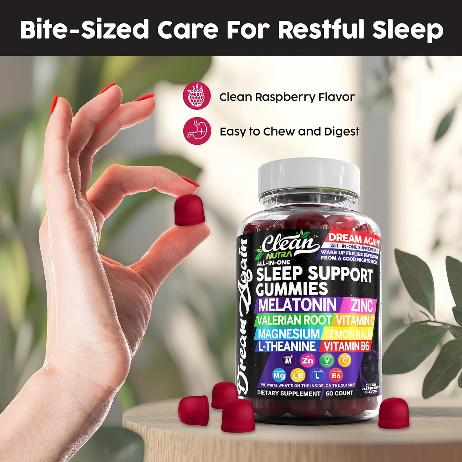 Gomitas de Melatonina Clean Nutra 10mg Suplemento para Dormir