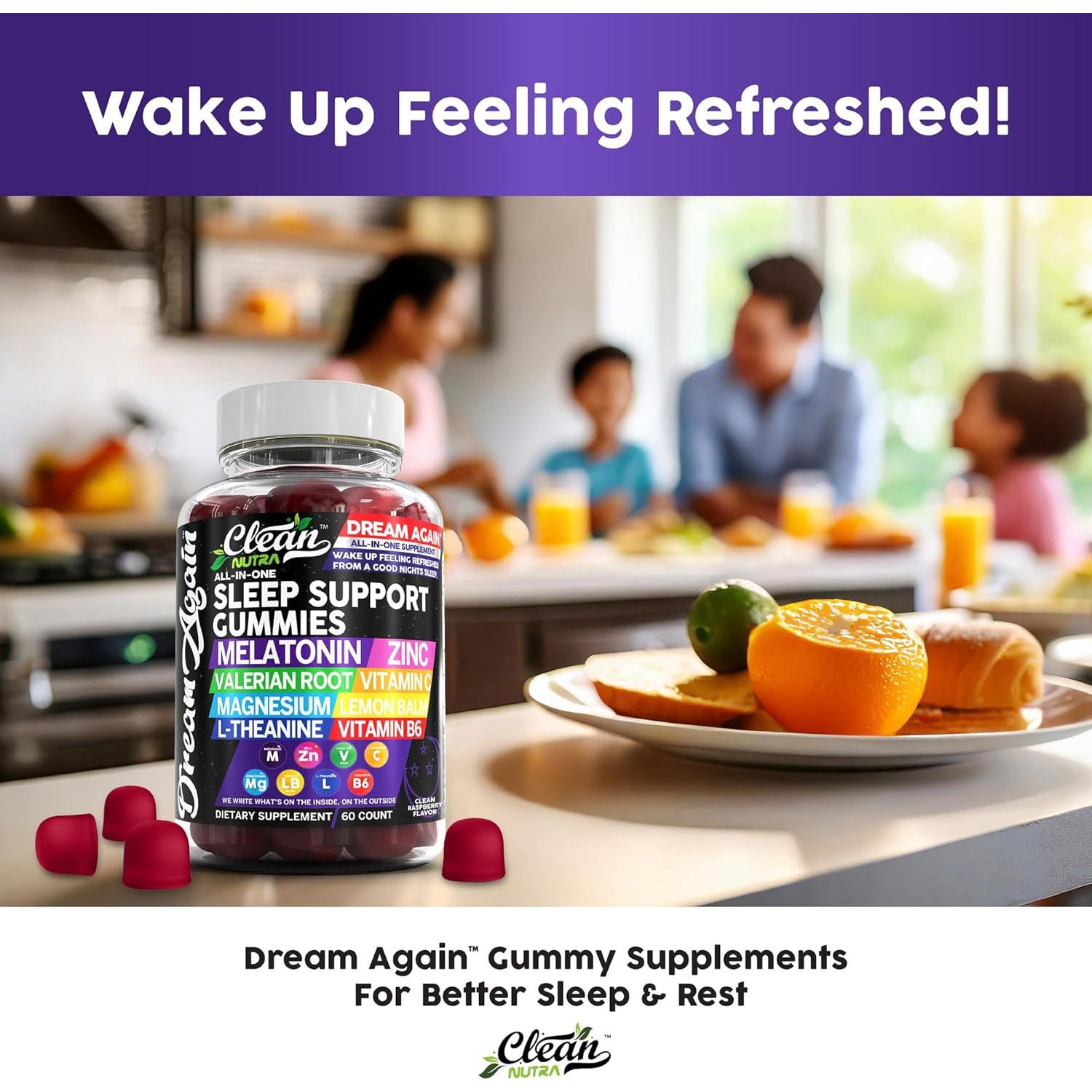 Gomitas de Melatonina Clean Nutra 10mg Suplemento para Dormir