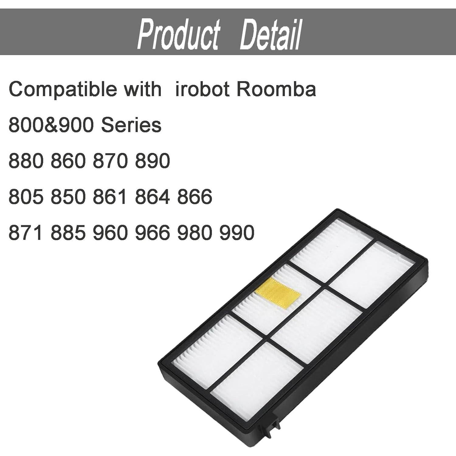Filtro HEPA de Reemplazo HyacGoaw para iRobot Roomba 800/900 - 3 Paquetes