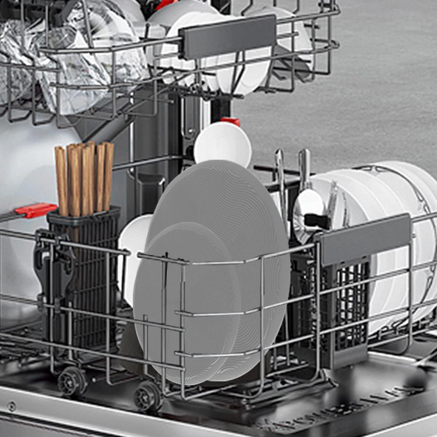 Alfombrilla Multiuso KooMall 30.5cm Silicona Gris 2 Piezas