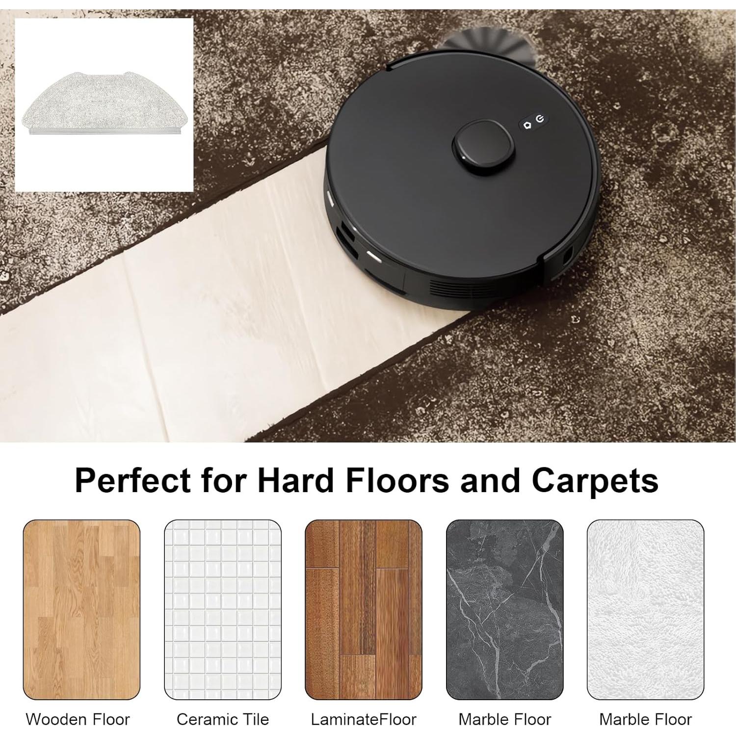 6 Paños de Mopa para Aspiradora Robot AIRROBO T20 - Repuestos