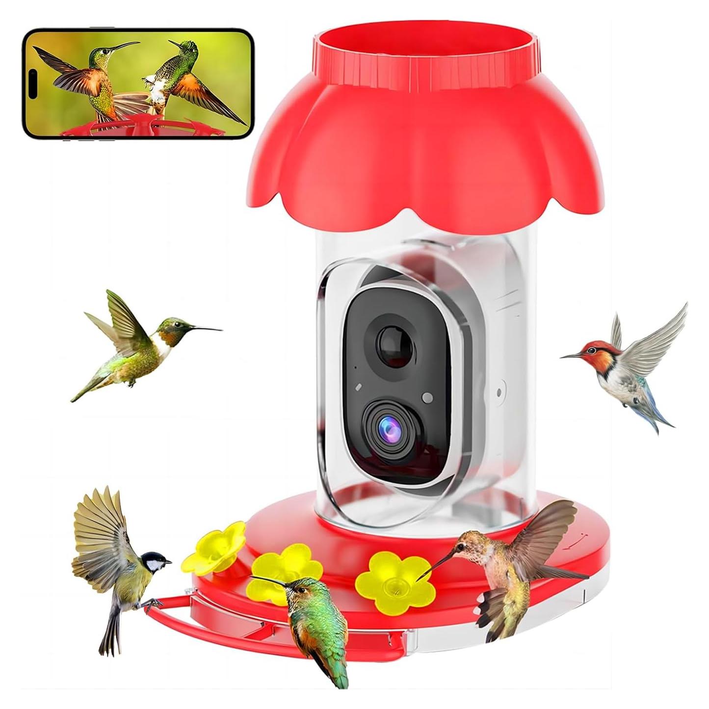 Comedero para Colibríes SECUHOME con Cámara HD 591 ml