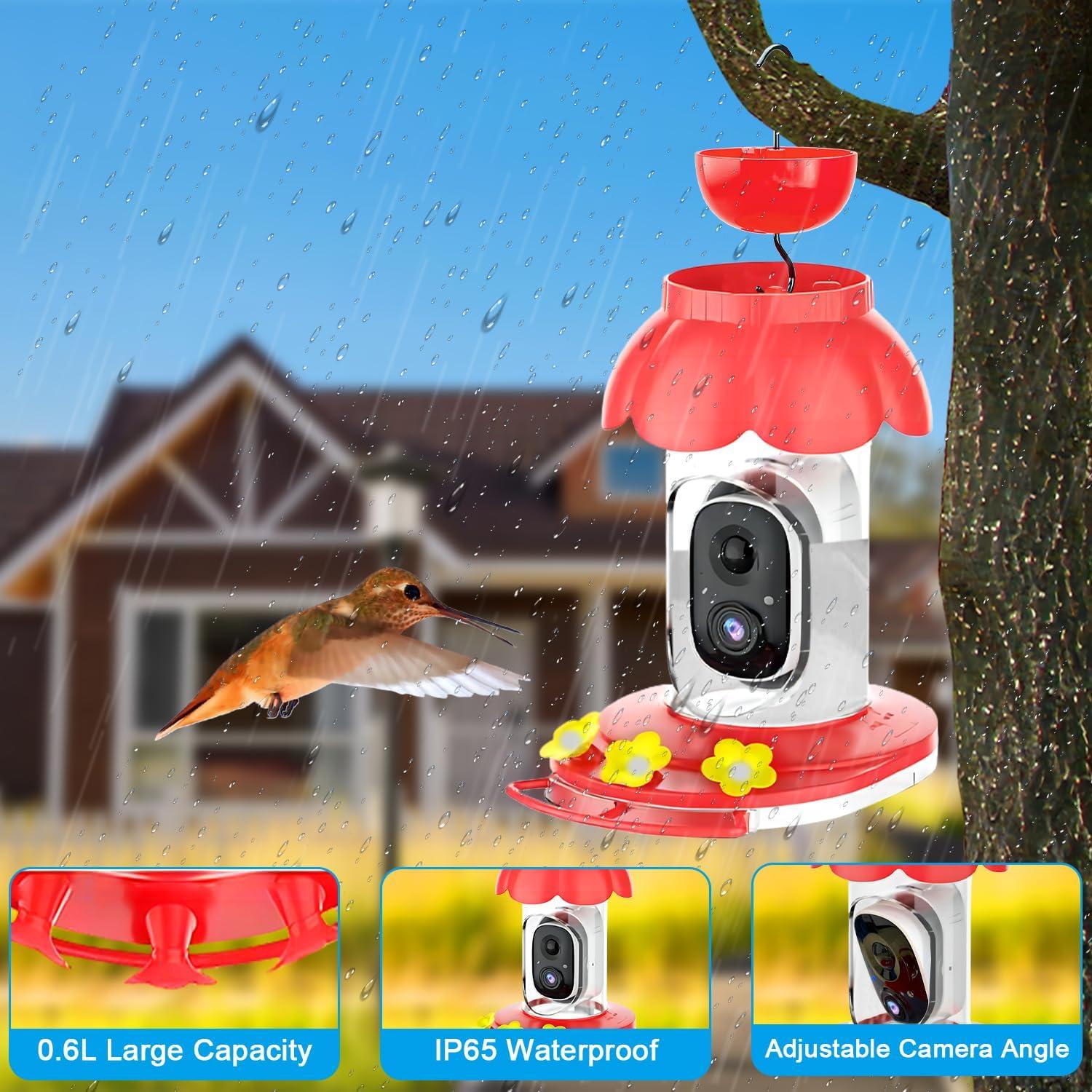 Comedero para Colibríes SECUHOME con Cámara HD 591 ml