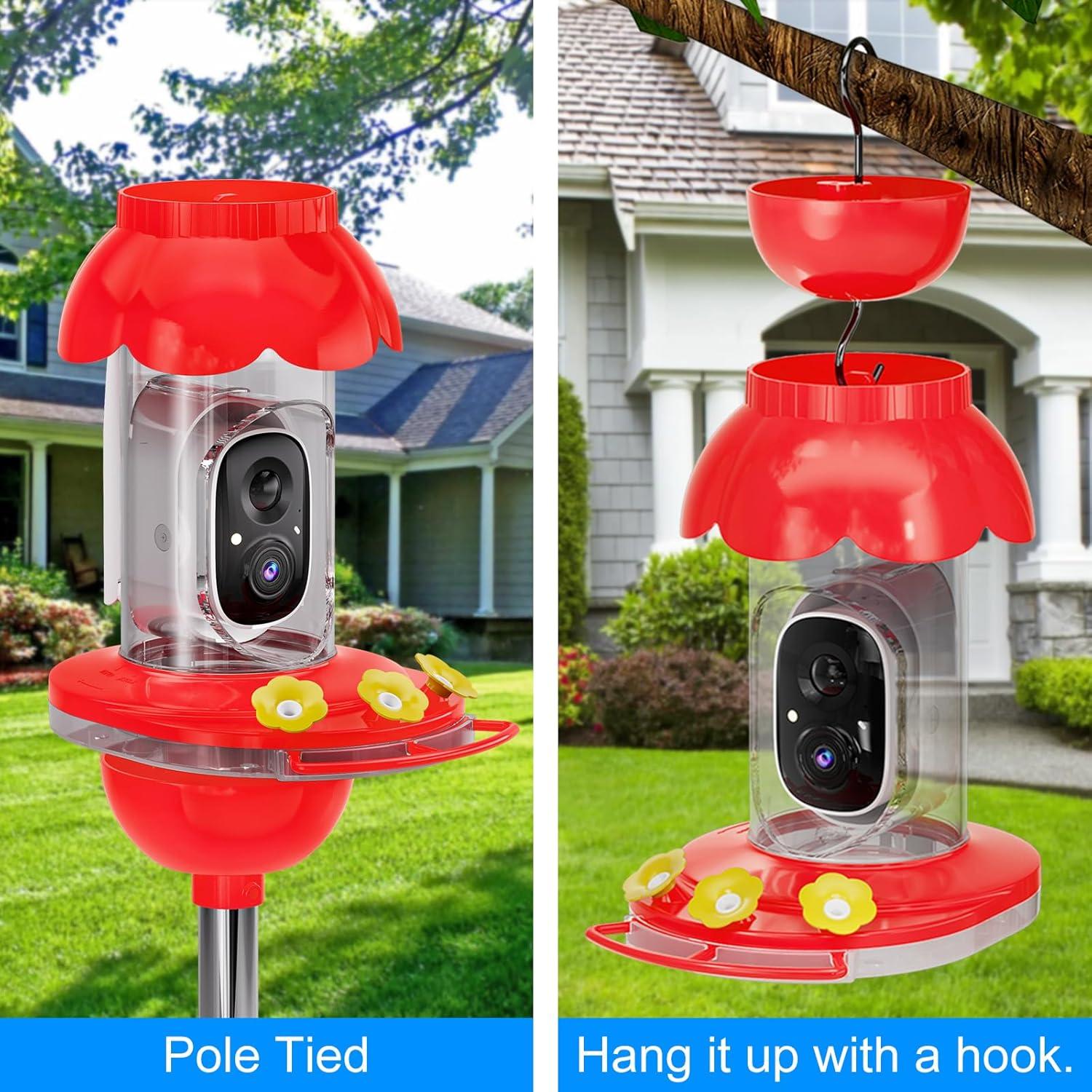 Comedero para Colibríes SECUHOME con Cámara HD 591 ml