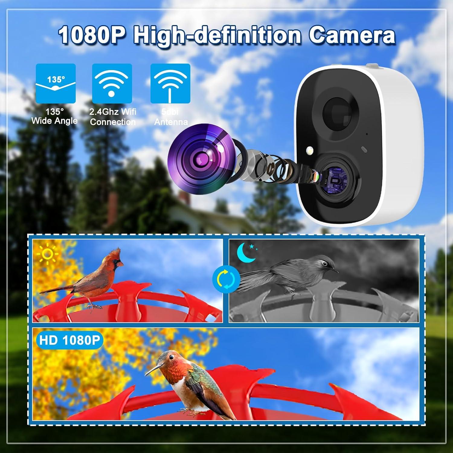 Comedero para Colibríes SECUHOME con Cámara HD 591 ml