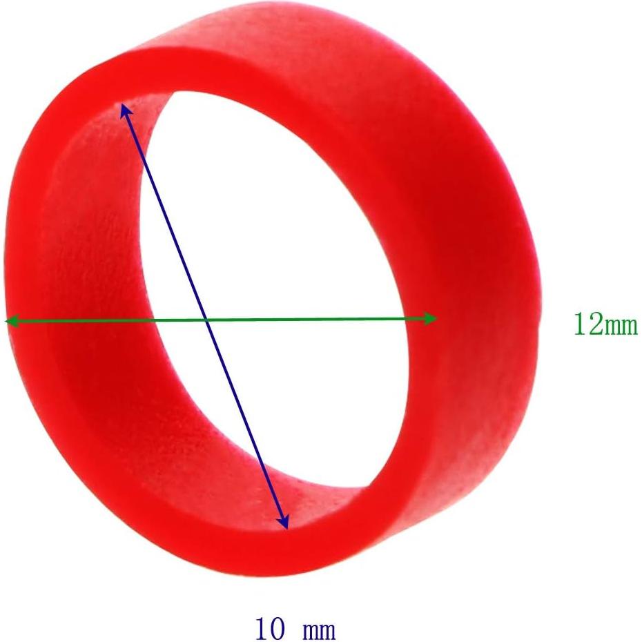 Sujetacables de Silicona ONLYKXY 100 Piezas Rojo Reutilizables