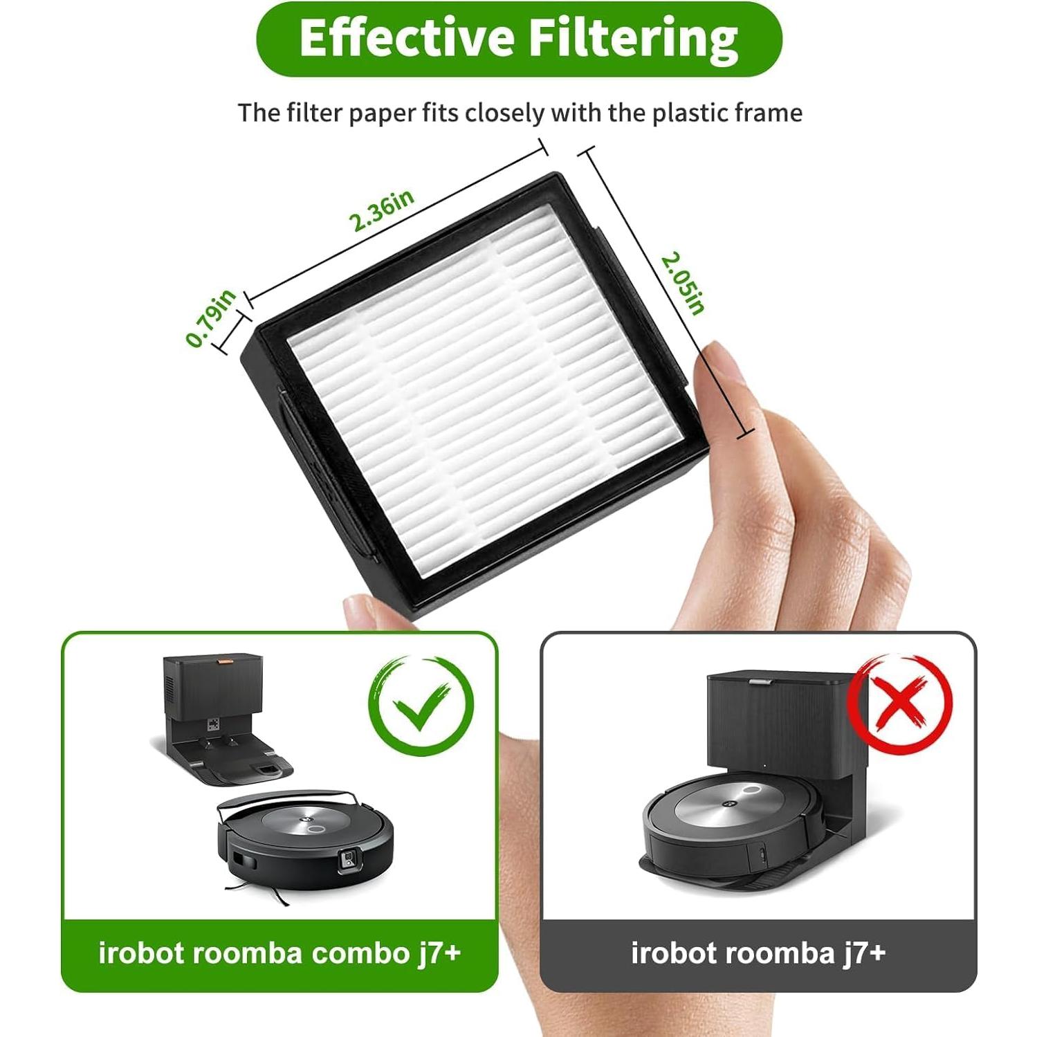 Accesorios de Repuesto kvatar para iRobot Roomba Combo j7+ j9+