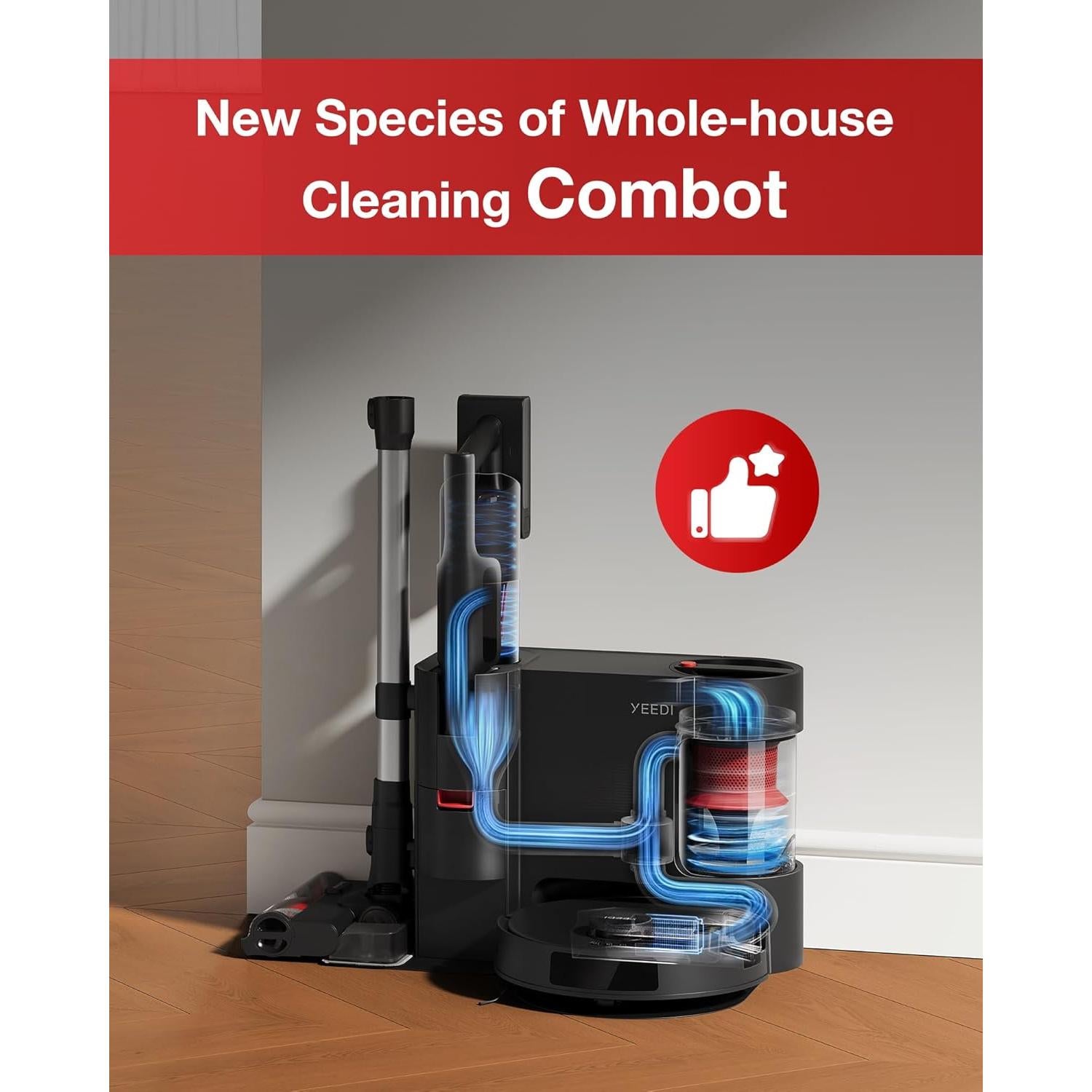 Yeedi C12 Combo Robot Vacuum + Mop Pads*2