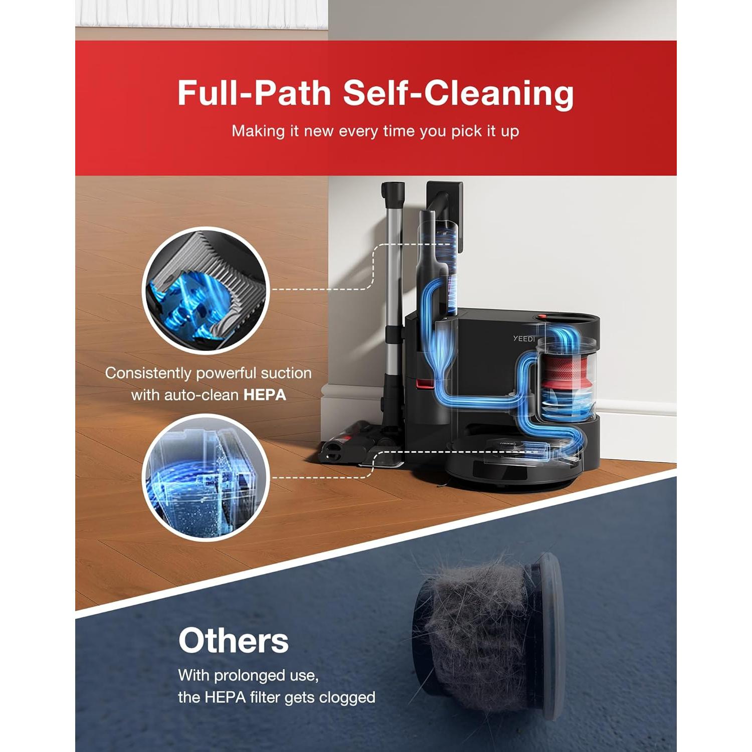 Yeedi C12 Combo Robot Vacuum + Mop Pads*2