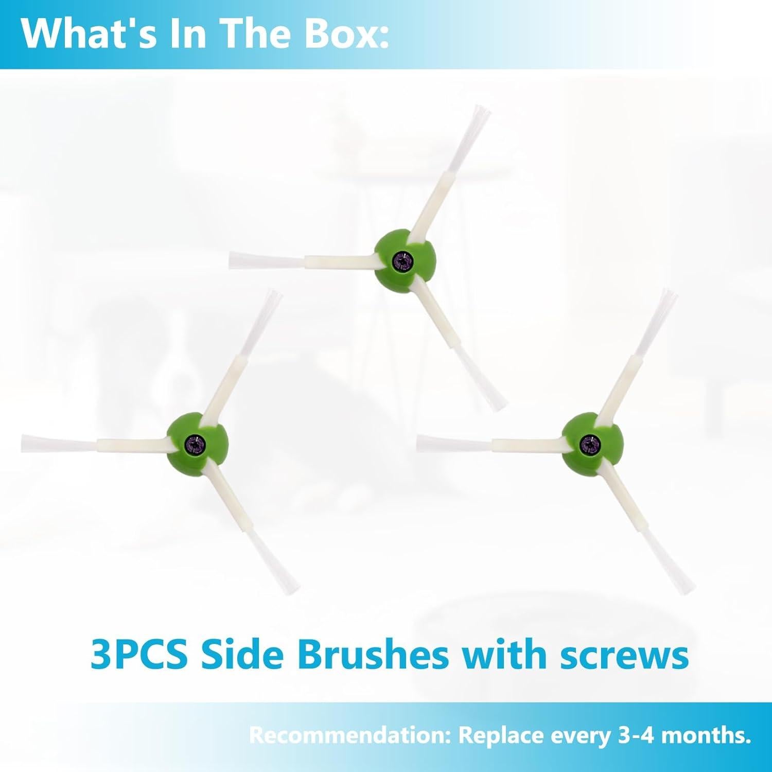 Cepillos Laterales EXPILOVI para iRobot Roomba i/E/J - 3 Piezas