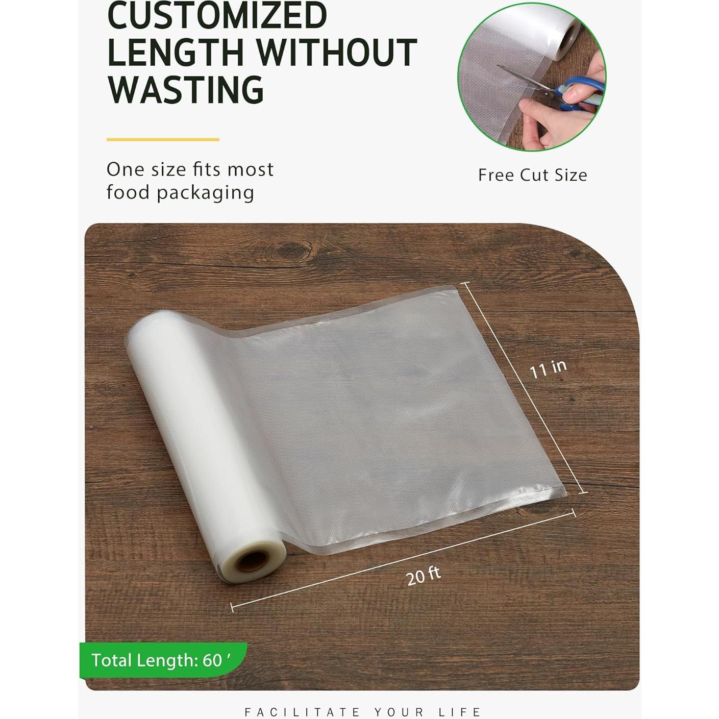 Bolsas de Sellado al Vacío Syntus 3 Rollos 28x50 cm Sin BPA