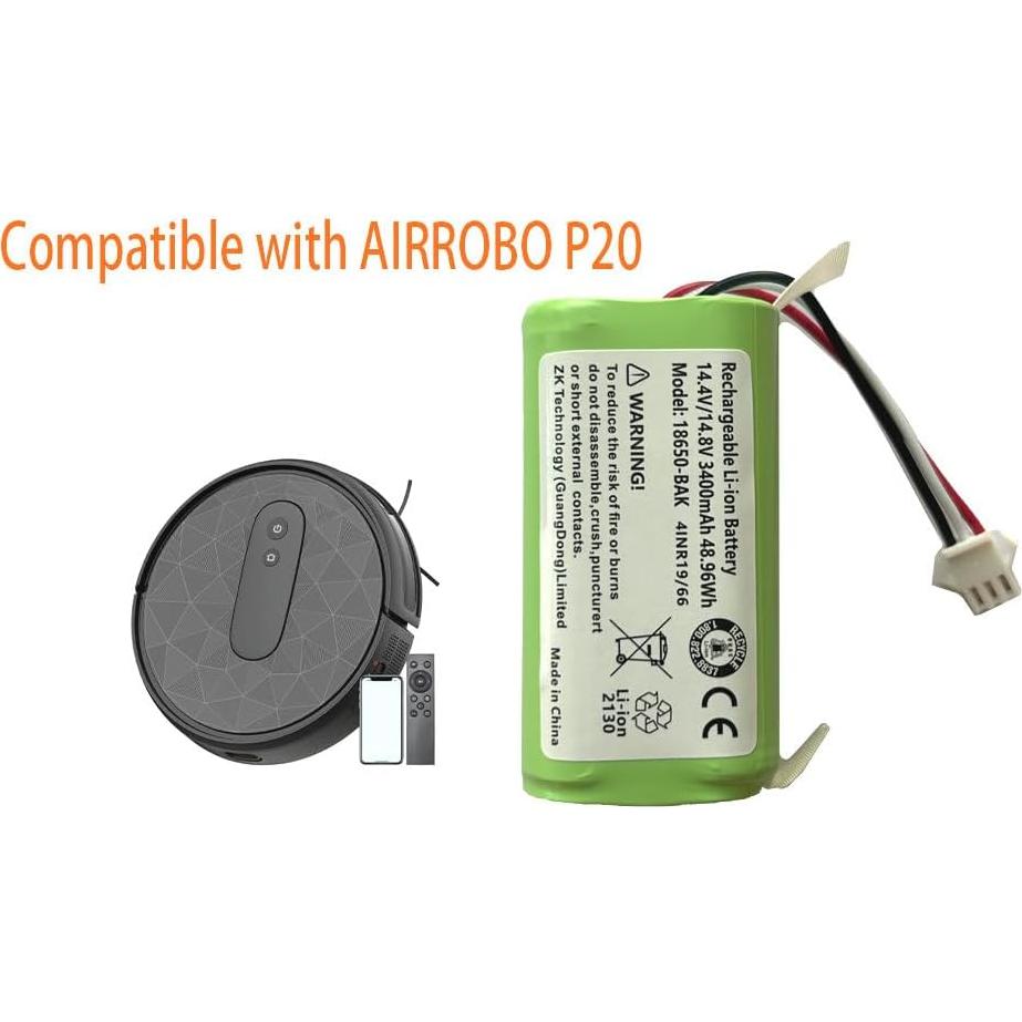 Batería de Aspiradora Robot AIRROBO P20 14.4V 3400mAh