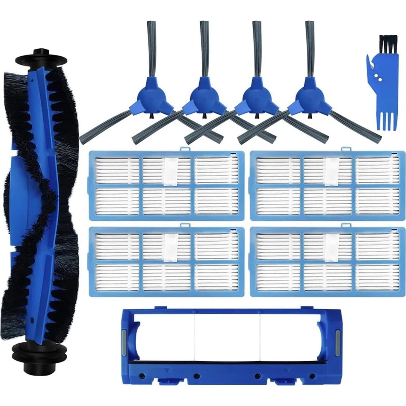 SteFik Replacement Accessory Set. Compatible for Deenkee DK600, Robot Vacuum Cleaner, Spare Parts Accessories, Main Side Brush Hepa Filter Brush Cover (Color : 2)