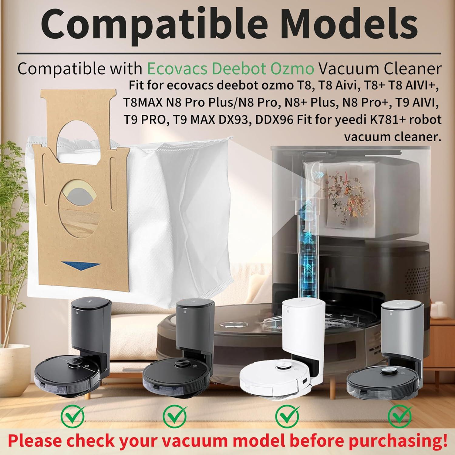 Bolsas de Repuesto Unikstone para Ecovacs T8 y Yeedi 2.5L