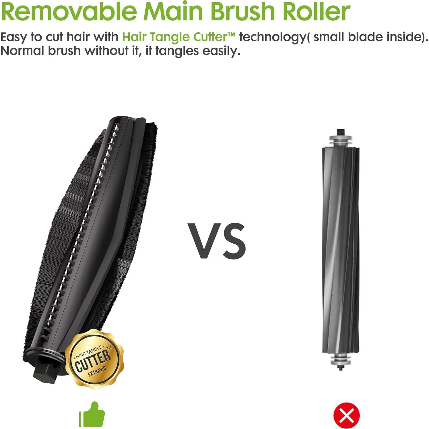 Cepillo Principal Cortador Tangle Cutter Extravis para Aspiradora Robot