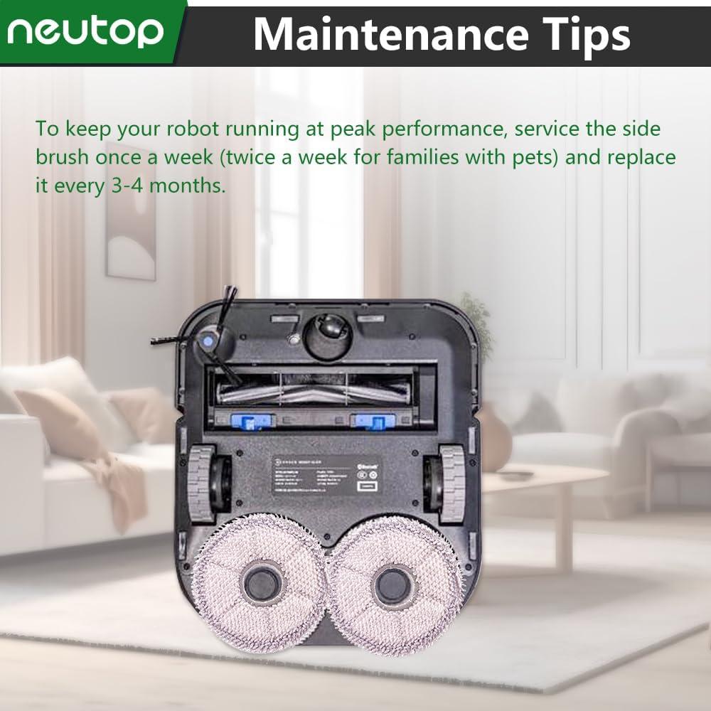 Cepillos Laterales Neutop para Ecovacs Deebot X2 - Paquete de 9