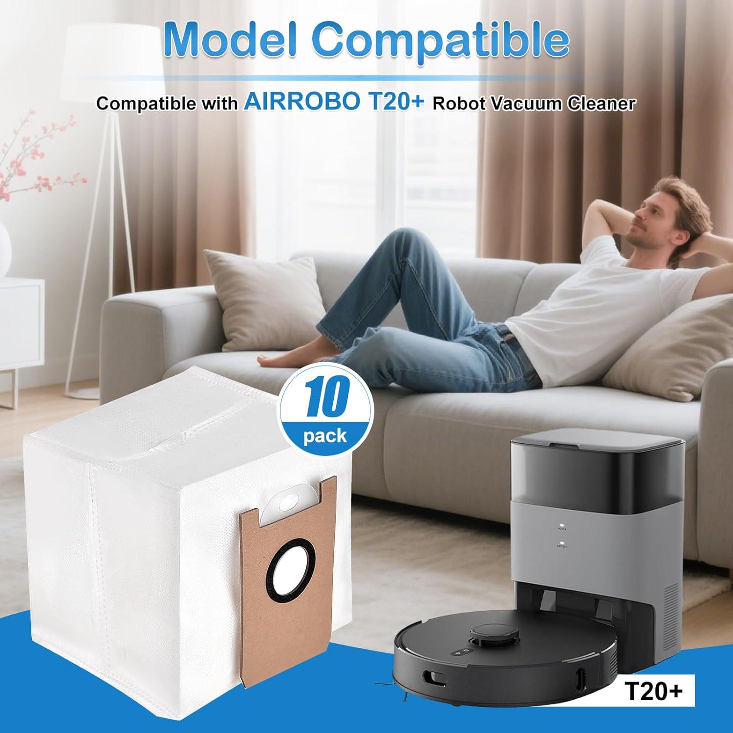 Paquete de 10 bolsas de polvo HEPA Estelife T20+ para aspiradora