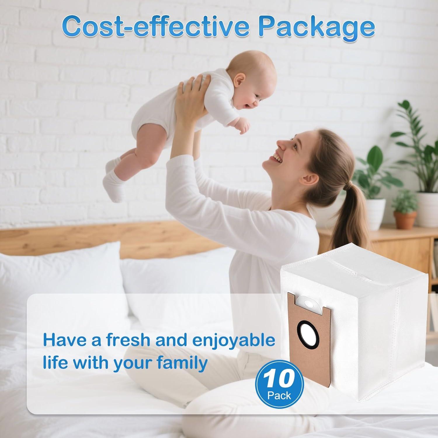 Paquete de 10 bolsas de polvo HEPA Estelife T20+ para aspiradora