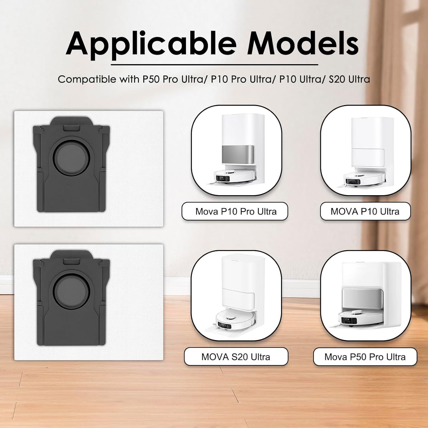 Bolsas de Polvo de Reemplazo LemonRunRun P50 Pro Ultra - 12 Piezas