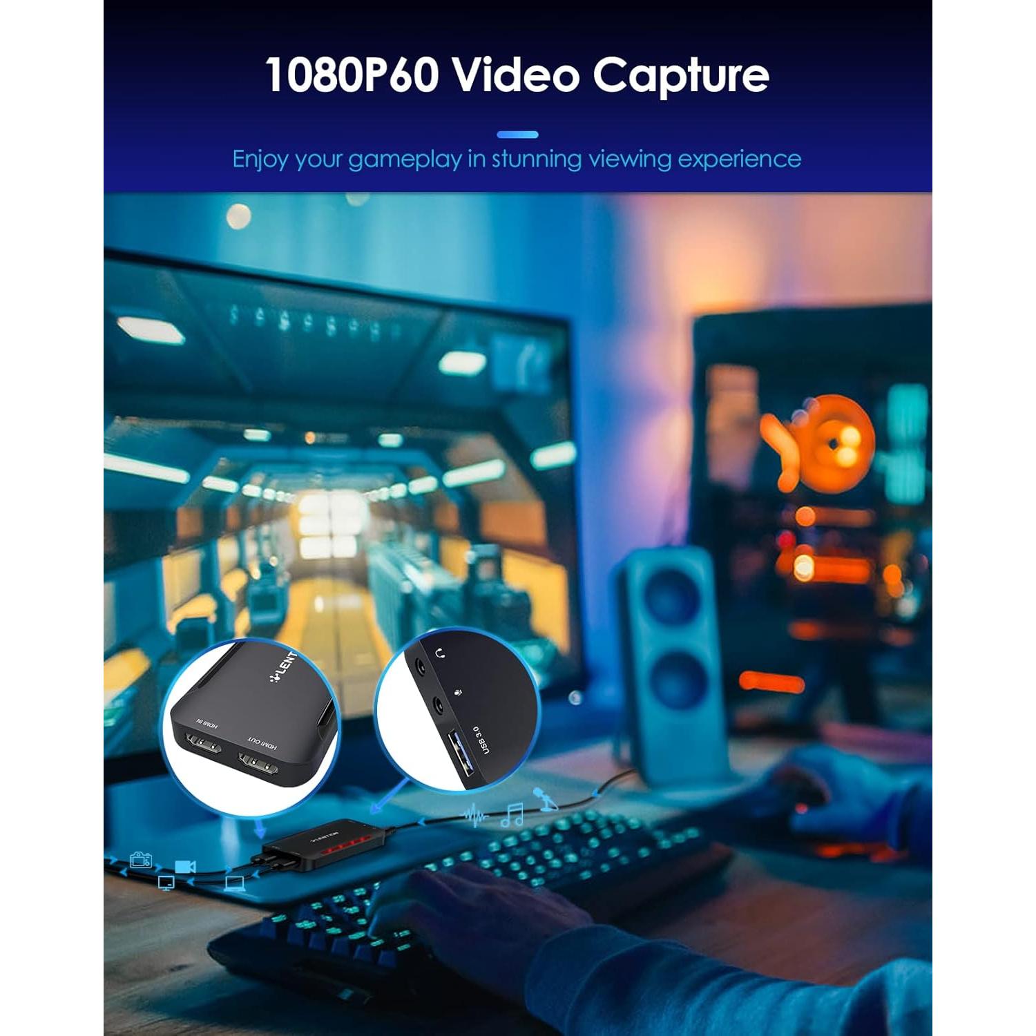 Tarjeta Captura Video LENTION V90 1080p HDMI USB 3.0