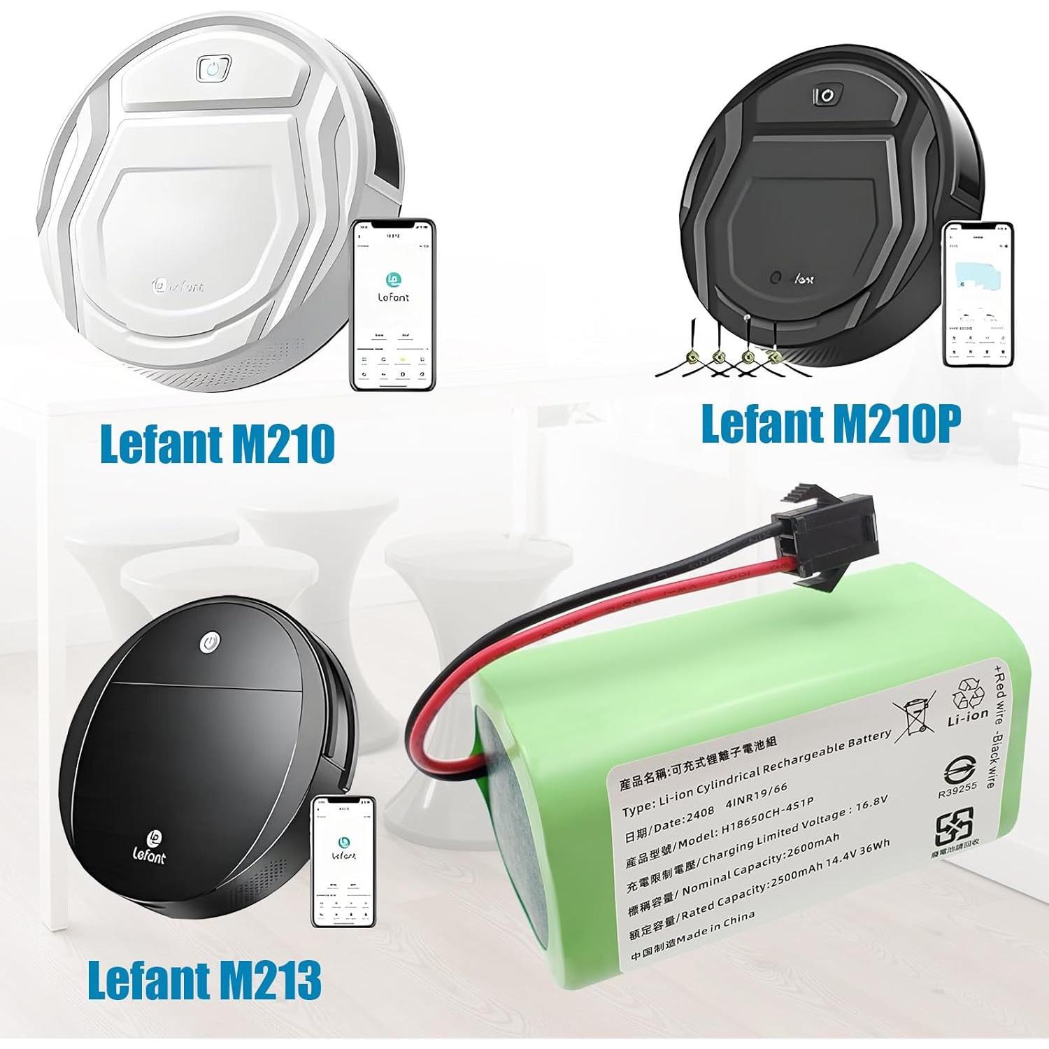 Batería Li-ion 14.4V 36Wh Laqueena para Aspiradora Lefant M213