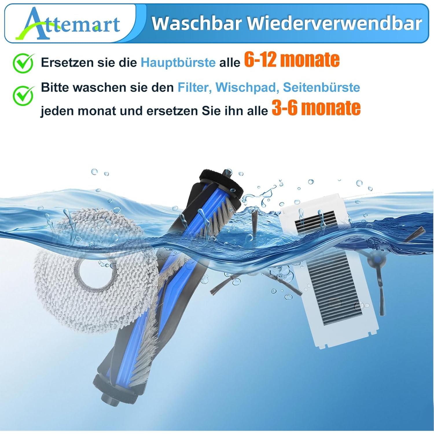 Kit de Accesorios Attemart para Ecovacs Deebot N30 Pro Omni