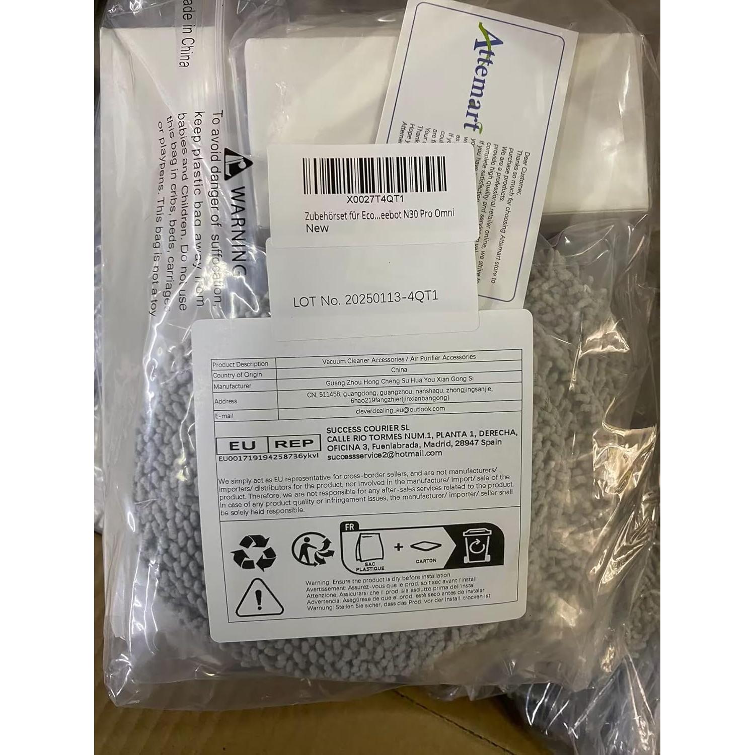 Kit de Accesorios Attemart para Ecovacs Deebot N30 Pro Omni