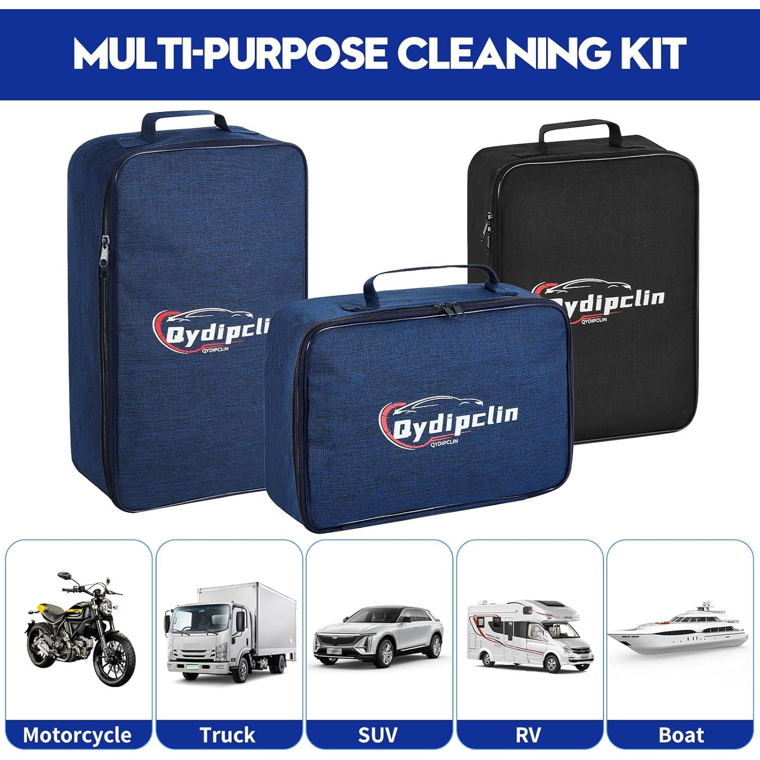 Kit de Detalle de Coche 23 Pcs Qydipclin - Limpieza Interior y Exterior