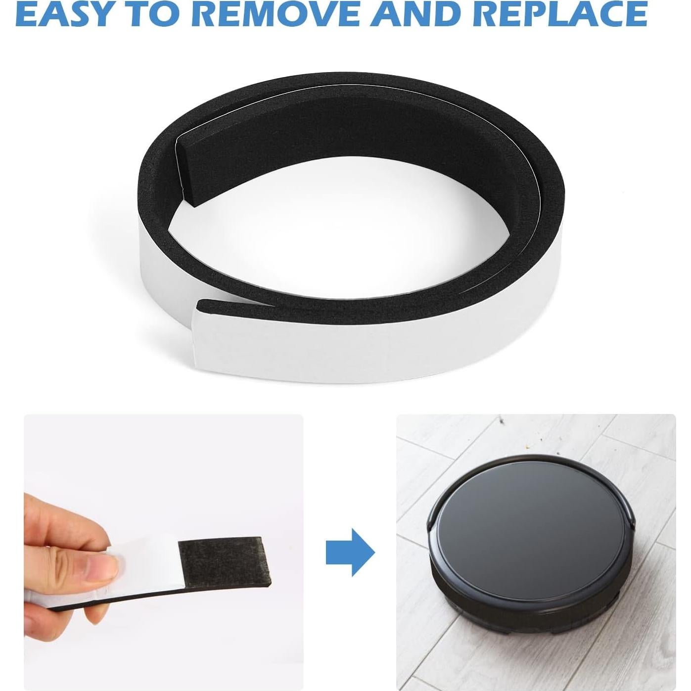 Paquete de 2 Protectores de Parachoques Suaves Abeskch para iRobot Roomba