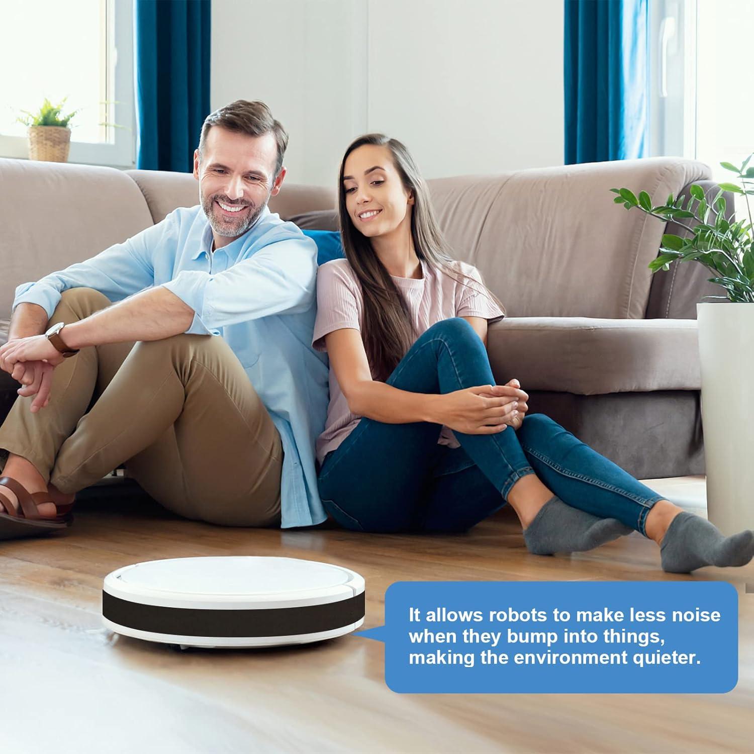 Paquete de 2 Protectores de Parachoques Suaves Abeskch para iRobot Roomba