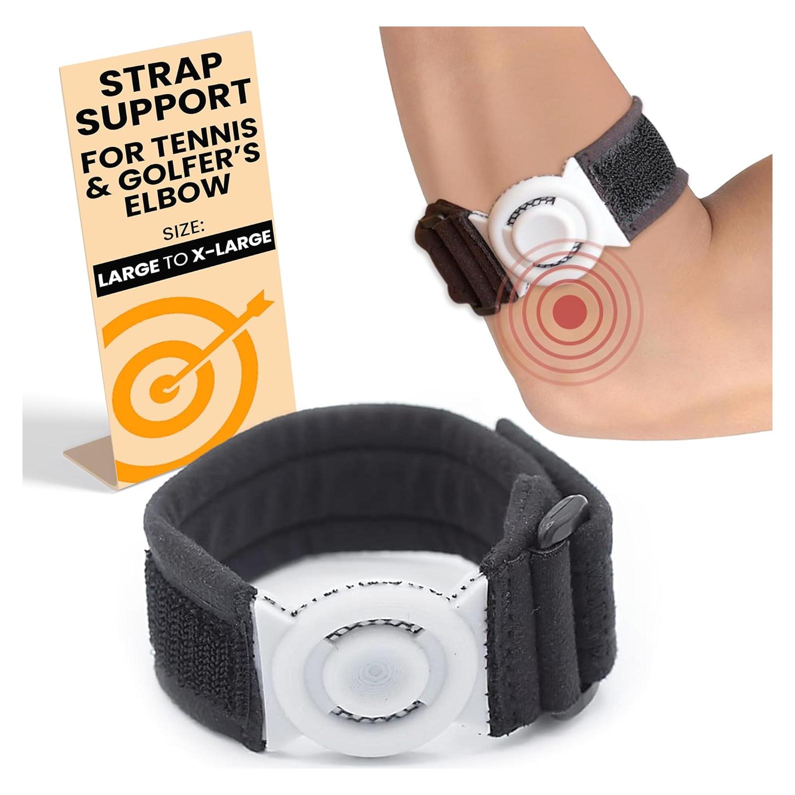 Faja de Codo Bullseye L/XL - Compresión para Alivio de Dolor